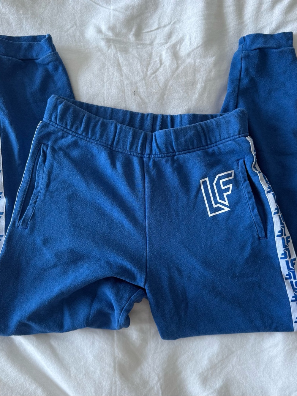 LF Royal Blue Track Joggers with Logo